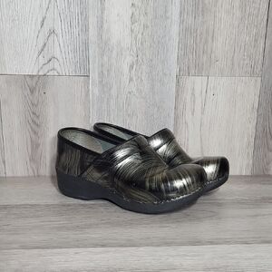 Dansko Womens 36‎ XP 2.0 Brushed Pewter Leather Slip On Clogs Professional Shoes